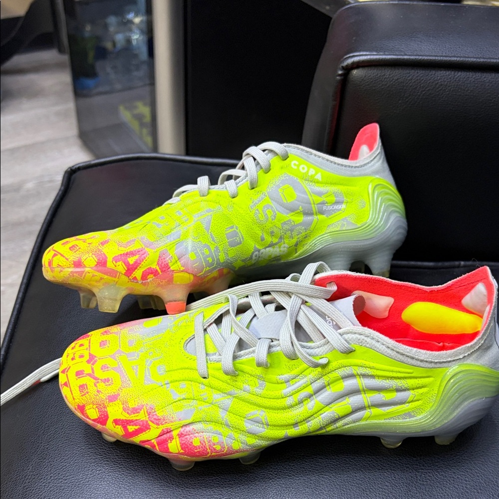 Adidas Copa Cleats - Neon Yellow and Red